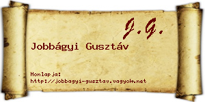 Jobbágyi Gusztáv névjegykártya