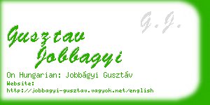 gusztav jobbagyi business card